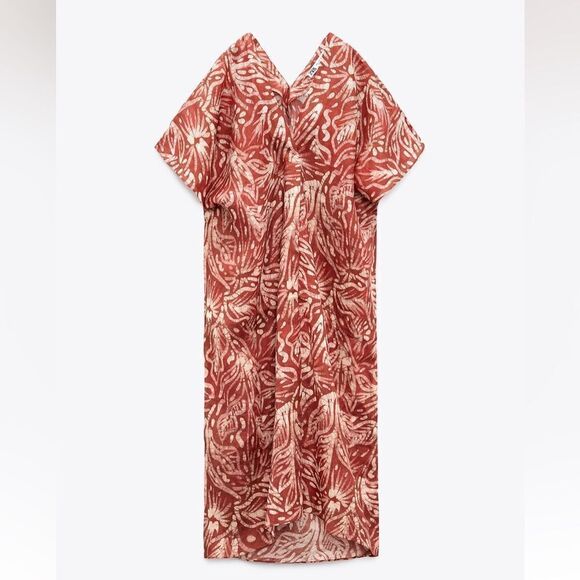 ZARA RAMIE TUNIC DRESS SIZE LARGE - Picture 4 of 7